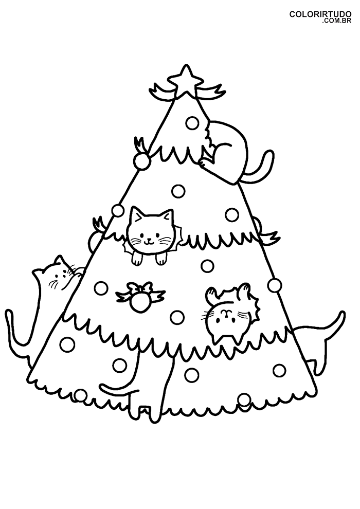 36 Desenho Natal, Árvore de Natal para Colorir e Imprimir